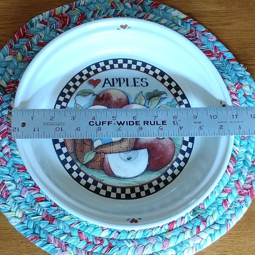 Susan Winget Apple Pie Plate Deep Dish - Picture 4 of 5